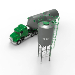 Фото металлического силоса с конусным дном 15 кубов (20 тонн) Металлический силос с конусным дном 15 м3 (20 тн)