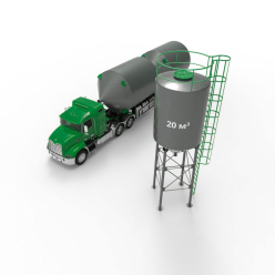 Фото металлического силоса с конусным дном 20 кубов (26 тонн) Металлический силос с конусным дном 20 м3 (26 тн)