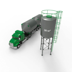 Фото металлического силоса с конусным дном 30 кубов (39 тонн) Металлический силос с конусным дном 30 м3 (39 тн)