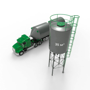 Силос 35 м3 (46 тонн) с конусным дном