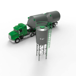 Фото металлического силоса с конусным дном 5 кубов (7 тонн) Металлический силос с конусным дном 5 м3 (7 тн)