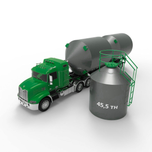 Силос 35 м3 (46 тонн) с плоским дном