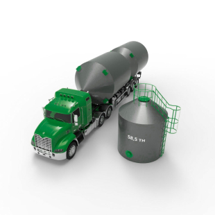 Силос 45 м3 (59 тонн) с плоским дном